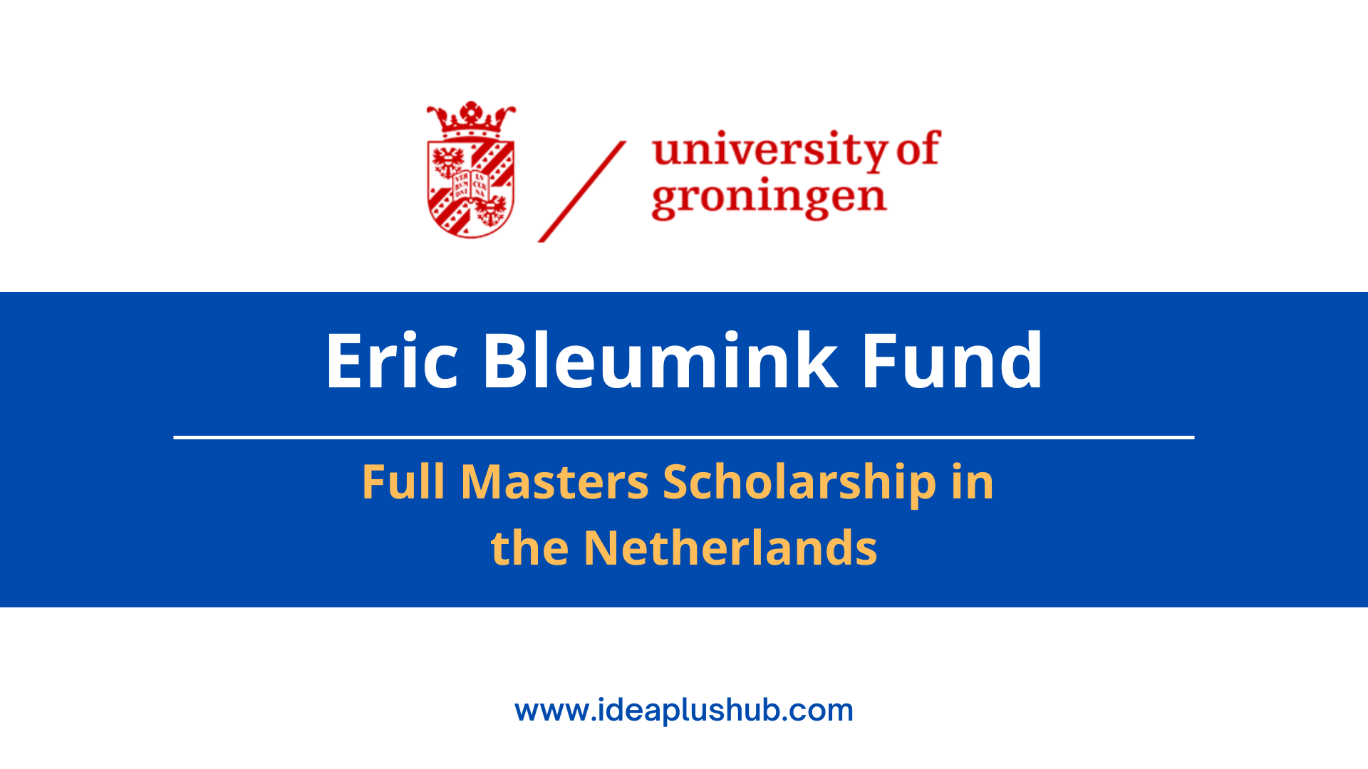 Read more about the article Eric Bleumink Fund | Full Scholarship in the Netherlands